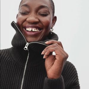 Everlane’s chunky cardigan in black